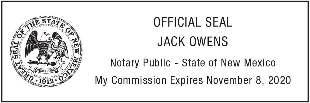 MaxMark Notary Stamp for State of New Mexico- Self Inking Stamp