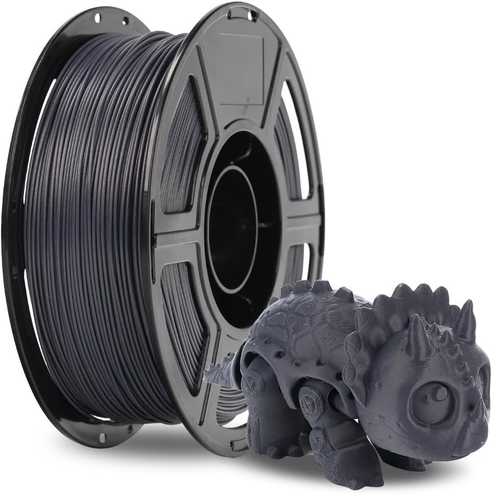 FLASHFORGE Carbon Fiber PETG Filament 1.75mm, Carbon Fiber PETG 3D Printer Filament, 1KG Spool Dimensional Accuracy +/- 0.02mm, Lightweight & Heat-Resistant & Moisture Free (Volcanic Rock Gray)