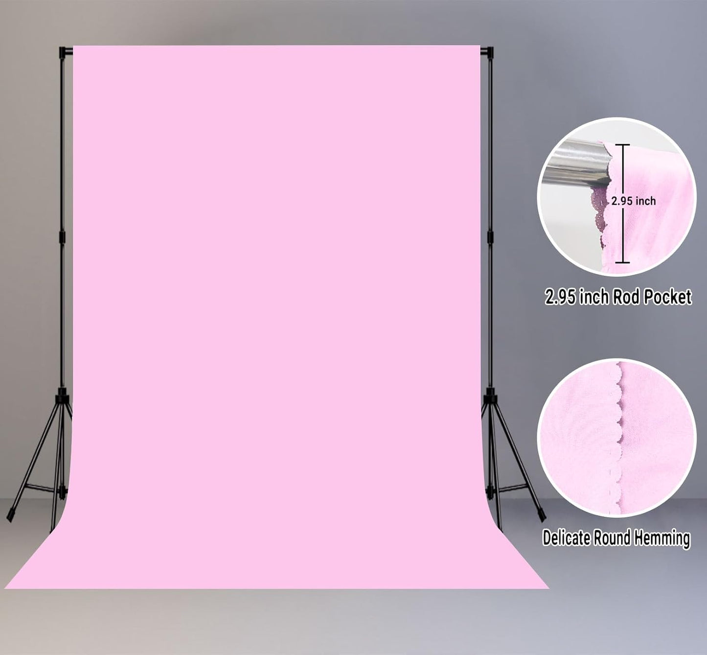 10x20FT Large Pink Backdrop Background for Photography Photo Booth Backdrop for Photoshoot Background Screen Video Recording Parties Curtain