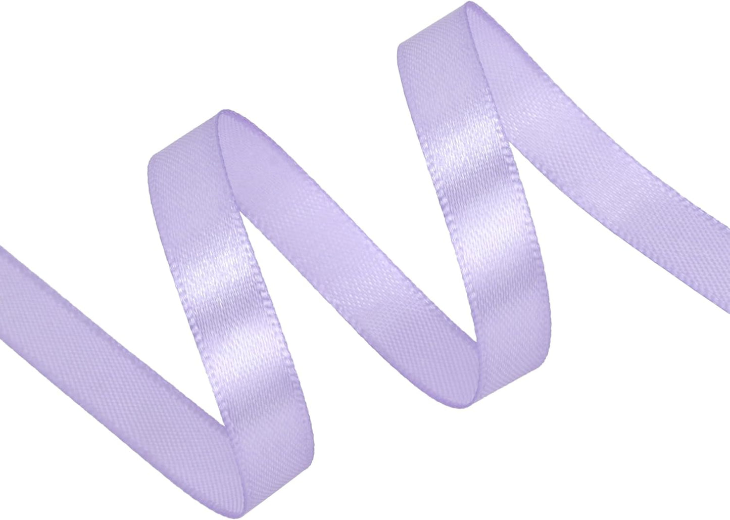 Lavender Satin Ribbon 3/8 inch X Continuous 50 Yards, Single Face Polyester Ribbon Perfect for Gift Wrapping, Flower Bouquet, Wedding Decor, Crafts, Bow Making, Sewing and More