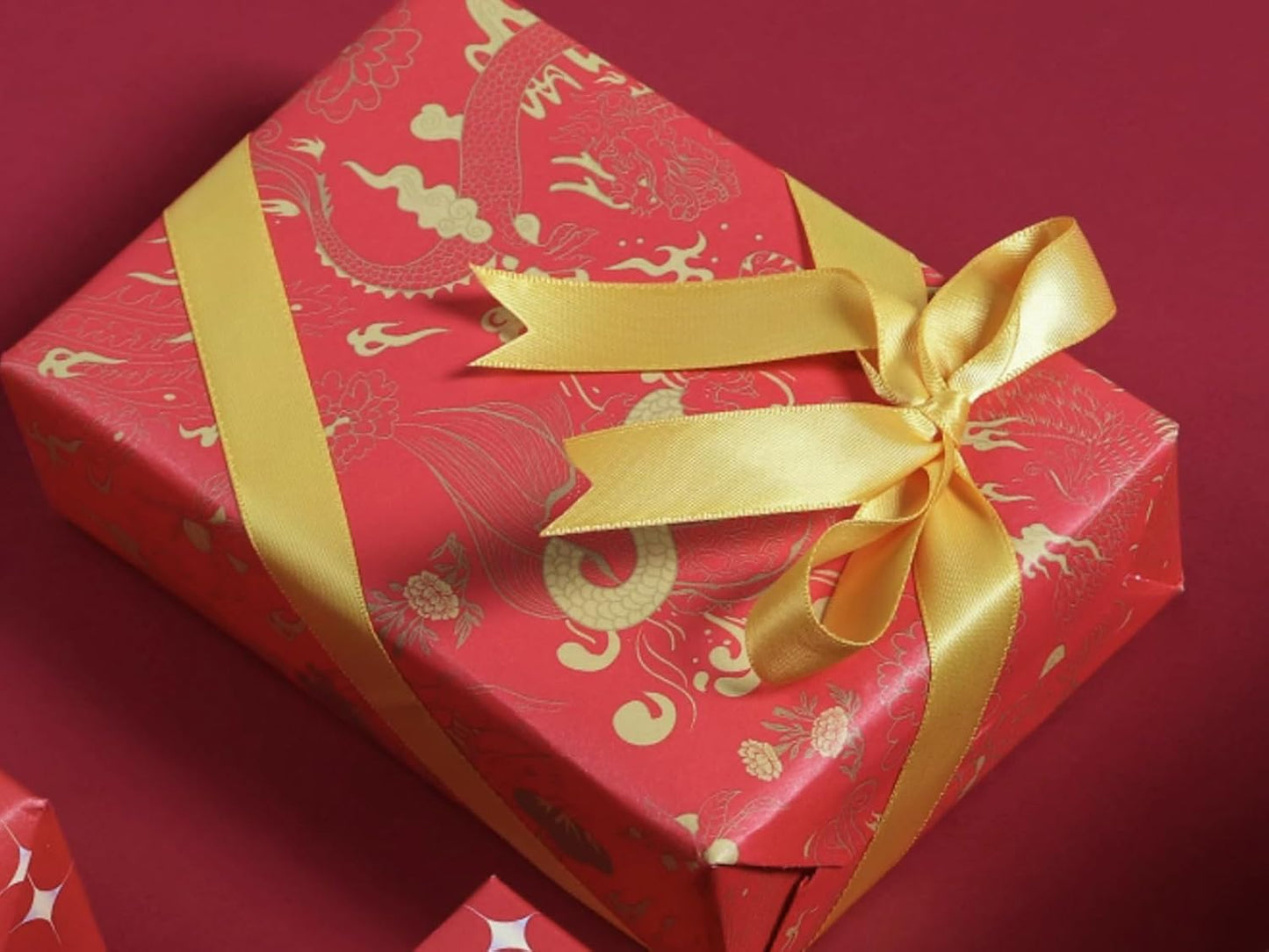 1" x 50 Yards Gold Satin Ribbon Single Faced Fabric Ribbons for Gift Wrapping, Crafting, Bows Making, Flower Bouquet, Wedding, Home Decor