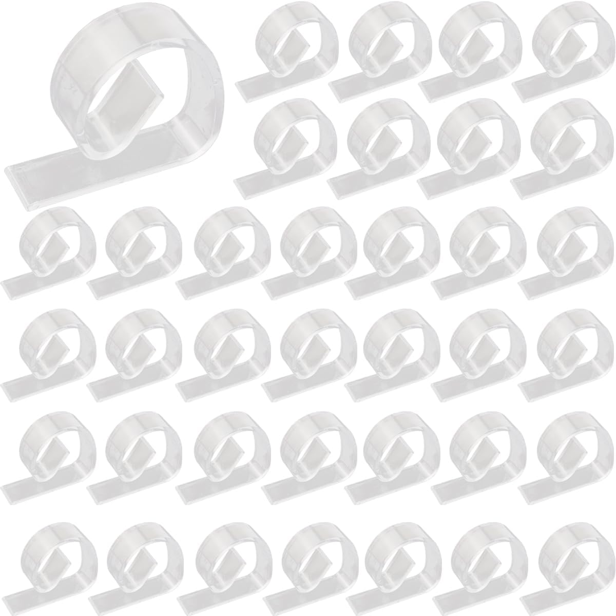 36PCS Transparent Clear Tablecloth Clips, Plastic Table Cloth Clips，Windproof Table Cover Holder Clamps，Table Cloth Holder for Christmas Home Wedding Party Indoor Outdoor Camping Picnic (36)
