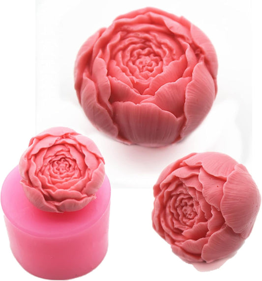 Rose & Peony Silicone Mold Set - Resin & Soap Mold for Candle & Cake Decoration