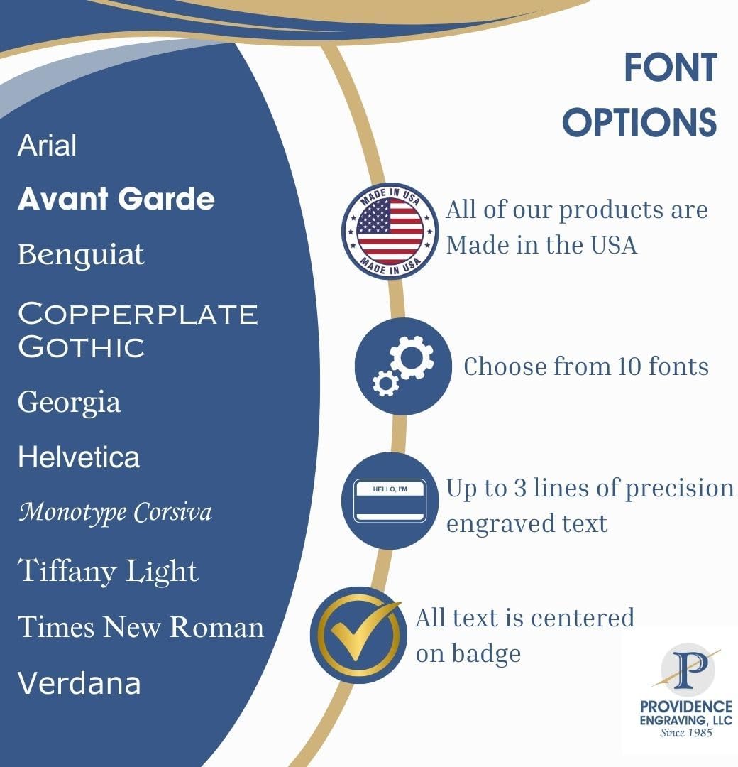 Custom Engraved Name Tag Badges – Personalized Identification with Pin or Magnetic Backing, 3.2 Inch Oval, Radiant Gold/Black