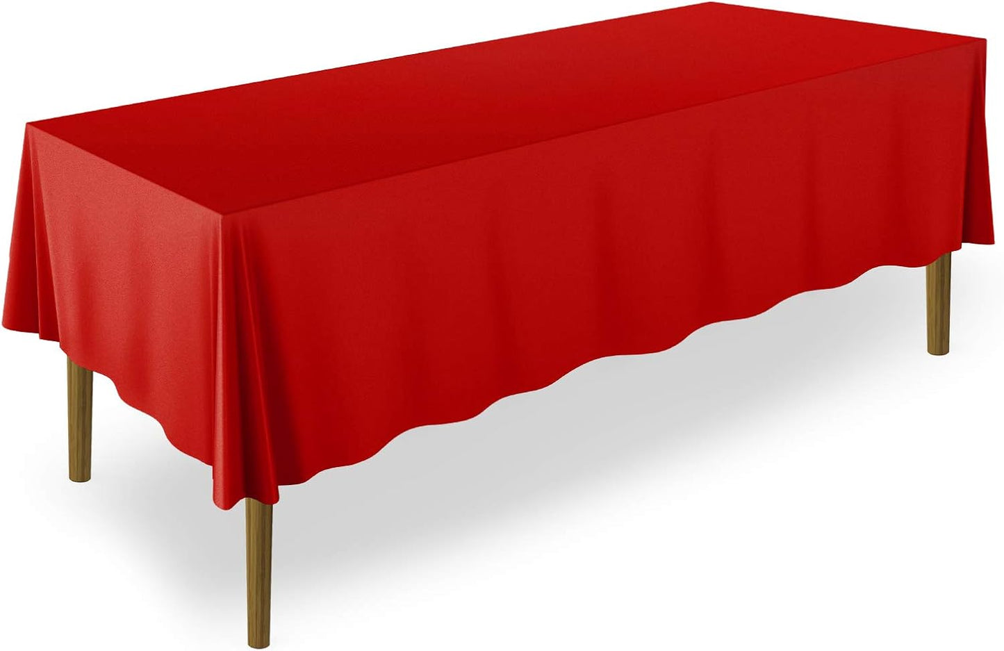Lann's Linens - 10 Premium 70" x 120" Tablecloths for Wedding/Banquet/Restaurant - Rectangular Polyester Fabric Table Cloth - Red