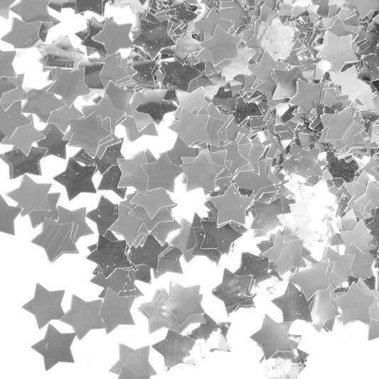 Silver Star Confetti 0.6 inch,Round Silver Foil Confetti,Shiny Silver Confetti for Party Decoration or Filled Balloons,(3.52 oz)