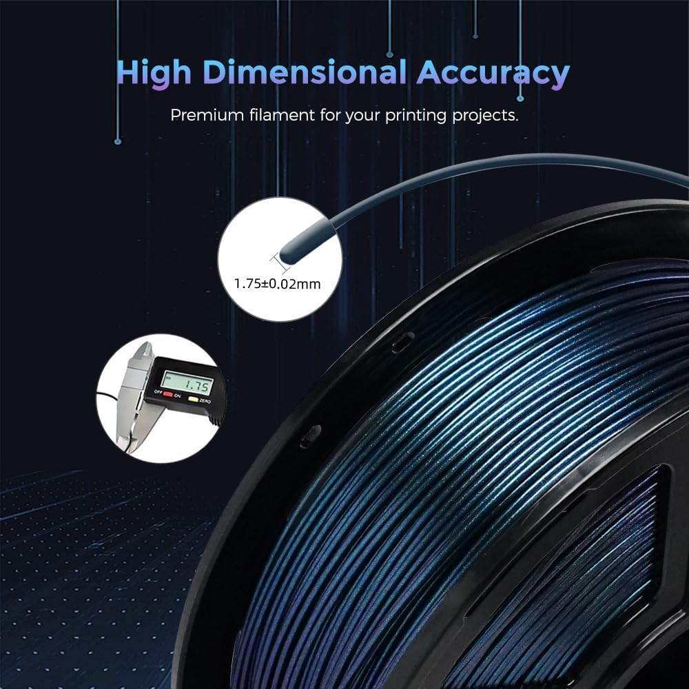 FLASHFORGE PETG Filament 1.75mm, Chameleon Color Shift 3D Printer Filament, Changes Color with Light and Angles, 1KG Spool (2.2lbs), Dimensional Accuracy±0.02 mm, Premium PETG Filament(Burnt Titanium)