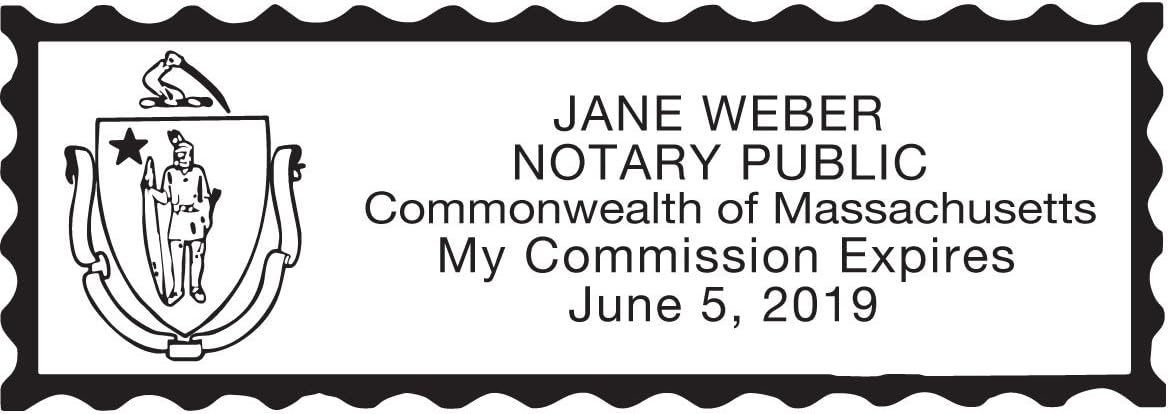 MaxMark Notary Stamp for State of Massachusetts Self Inking Stamp