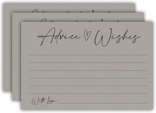 Advice And Wishes Cards, 30 Minimalism Dark Green Wishes Cards For Wedding, Bridal Shower, Advice And Wishes For The Mr And Mrs, Baby Shower, Graduation, Retirement, Anniversary, Party Favor- A04