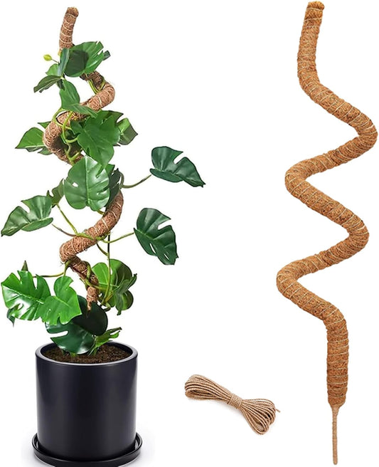 Moss Pole for Plants Monstera, 59 Inch Tall Bendable Moss Poles for Climbing Plants Indoor, Large Handmade Plant Pole Sticks, Coco Coir Plant Support Stakes for Potted Plants, Pothos