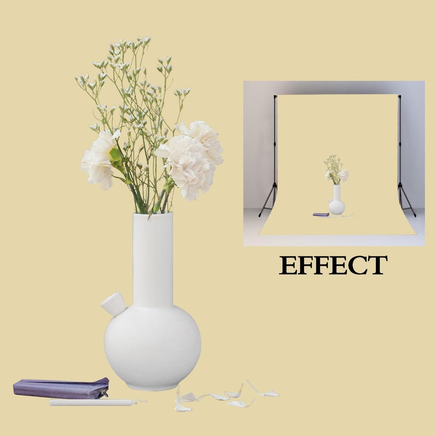 Tan Portrait Backdrop 8x10ft Zoom Meeting Photo Studio Shooting Props