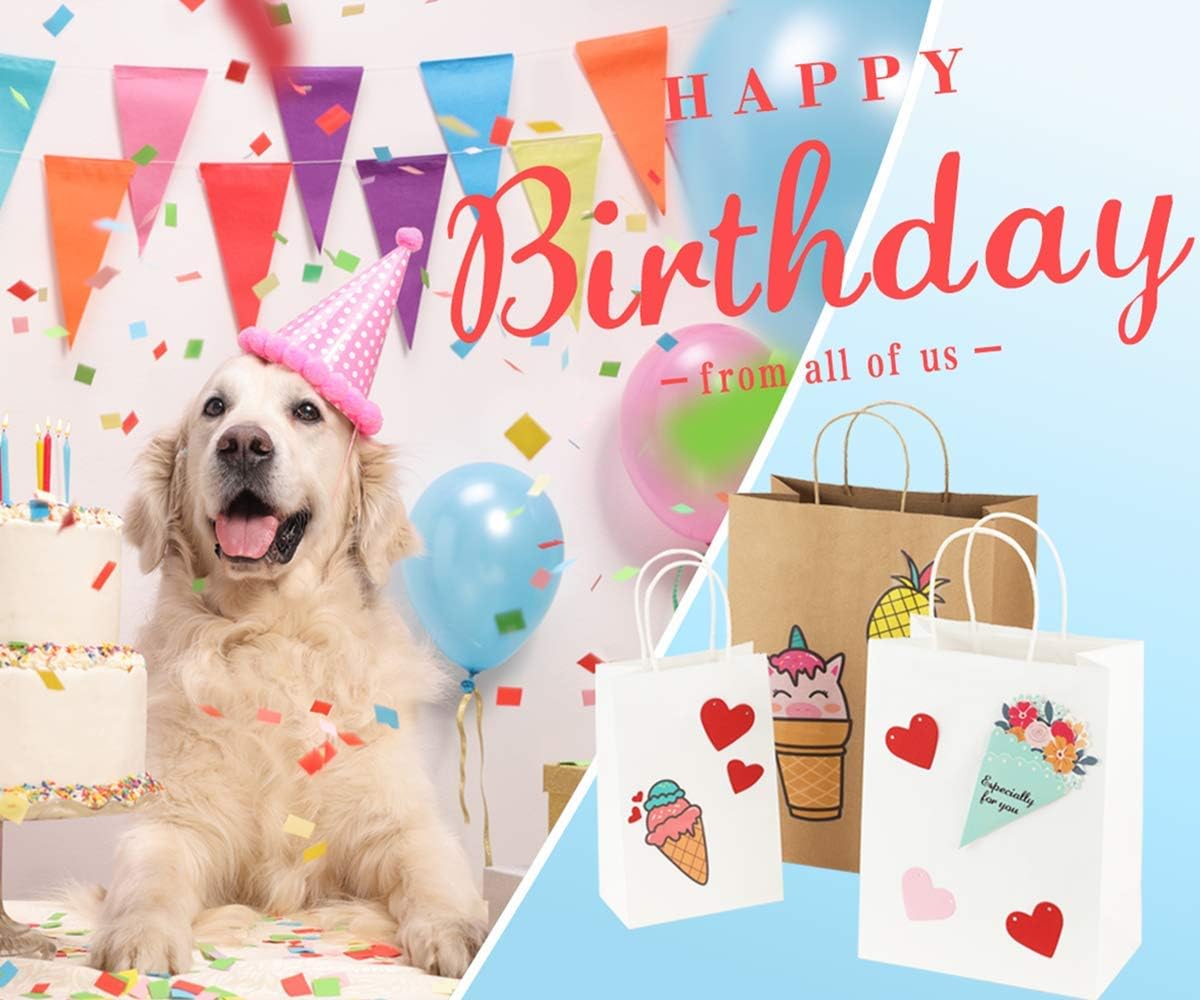 BagDream 10x5x13 Kraft Shopping Bags 100Pcs Brown Paper Bags with Handles Bulk, for Gifts, Merchandise, Retail, Party Favor, Take-out, Grocery, Recycled Paper Gift Sacks