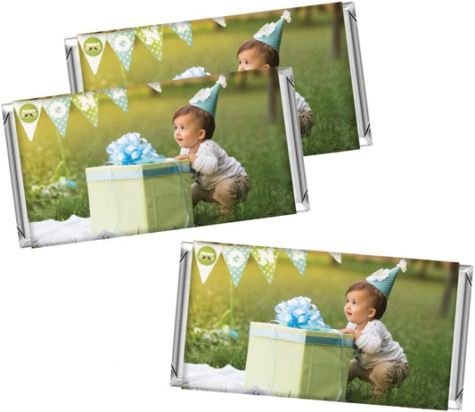 Andaz Press Bulk Photo Personalized Gift and Party Favors Collection, Chocolate Chocolate Bar Labels, Custom Photo, Candy Bar Stickers Personalized 10-Pack