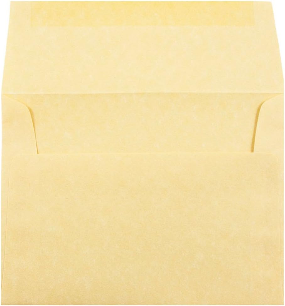 JAM PAPER A6 Parchment Invitation Envelopes - 4 3/4 x 6 1/2 - Antique Gold Recycled - 50/Pack