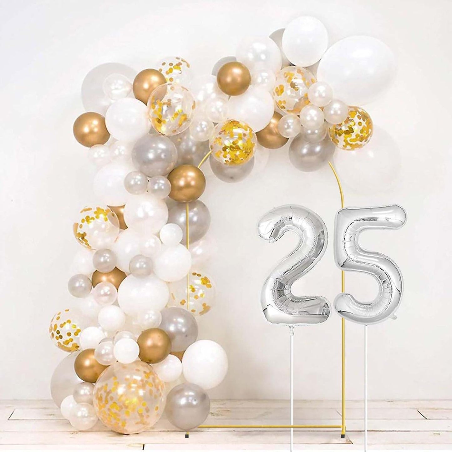 6FT Gold Metal Arch Backdrop Stand, Square Balloon Arch Stand Wedding Frame for Birthday Party, Baby Shower, and Ceremony Decoration