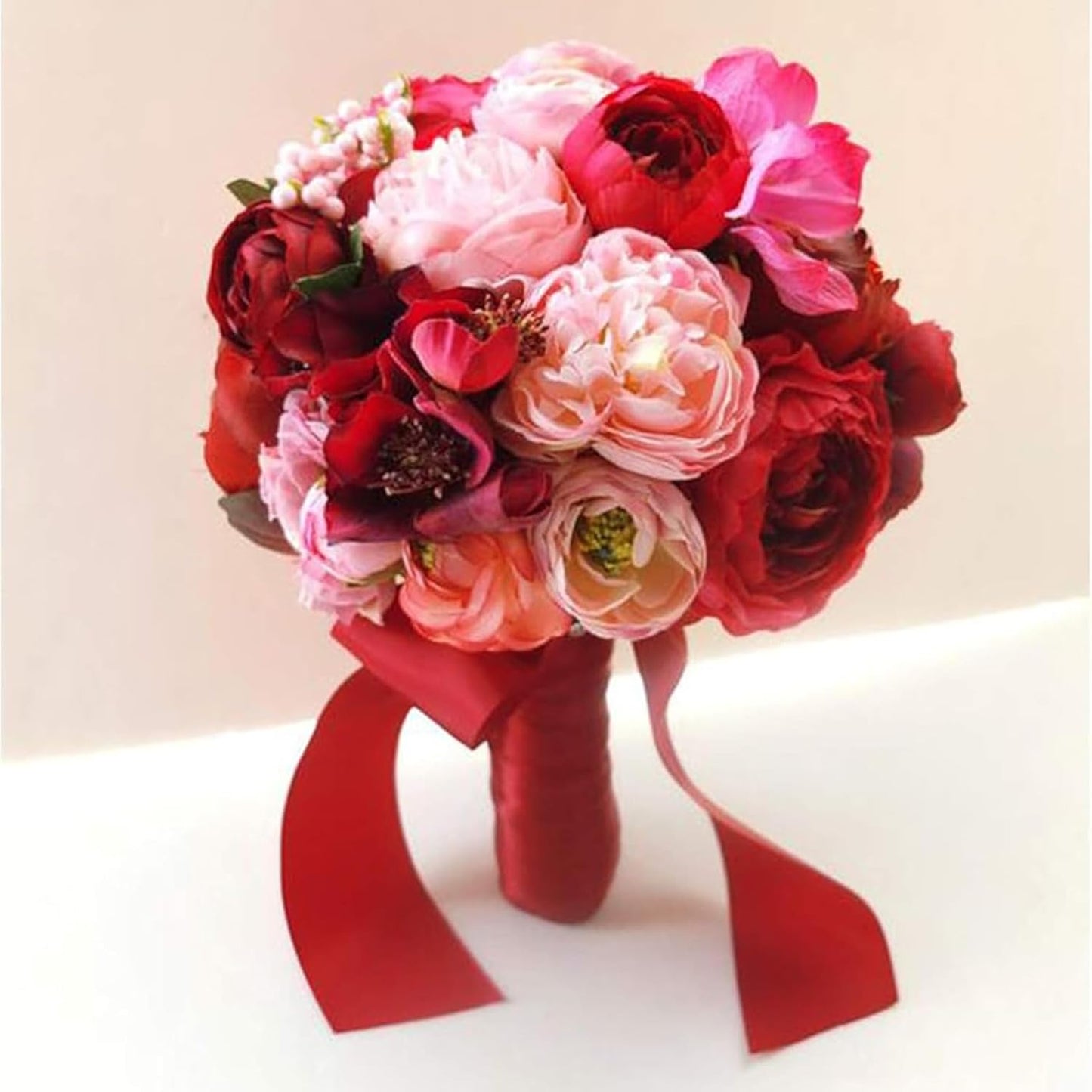 2" x 50 Yards Red Satin Ribbon Single Faced Fabric Ribbons for Gift Wrapping, Large Crafting Projects, Flower Bouquet, Wedding, Home Decor