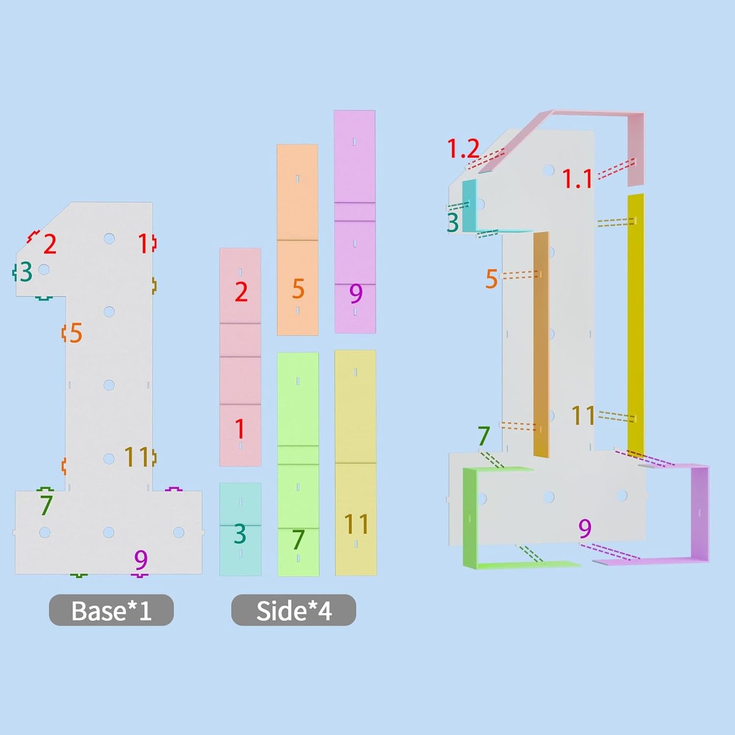 Marquee Numbers Large 60th-Birthday Decorations: 4ft Light Up Number Party Decor 60 Year Old Women And Men Birthday Decoration Backdrop Anniversary Cardboard Big Mosaic Balloon Frame Number 60