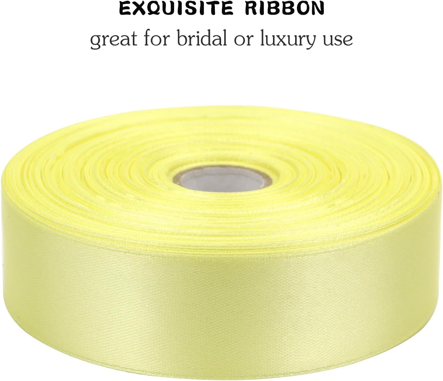 Cream Solid Satin Ribbon 1 Inch 50 Yards Solid Polyester Fabric Ribbon for Gift Wrapping Wedding Christmas Baby Shower Birthday Party Decoration Handmade Immortal Flower Craft