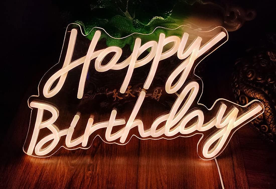 LED Neon Sign Night Light for Wall Party Décor Bedroom Room Bar Wedding Home Birthday Art Decoration Christmas with USB Chain Light modulator 5v (lets party blue)