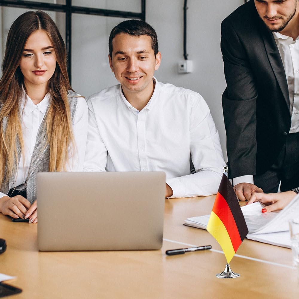 Germany Flag German Flags, Small Mini German Desk Flag, Used for Table Office Classroom Home Patriotic Events Decorations