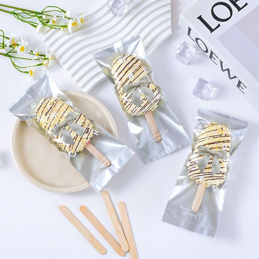 2.5" Hgzgch Cream Satin Ribbon Bow for Gift Wrapping, Premade Bows for Crafts, Cake, Party Favors, Handmade Bows with Double-Sided Tape, Self Adhesive Gift Bows for Presents, Treats, Christmas - 50pcs