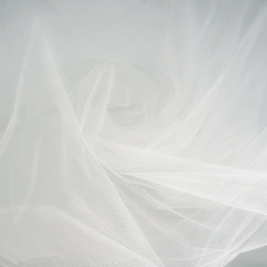 White Tulle Fabric 108" x 25 Yards for Wedding Decoration Pew Bows Christmas Gift Wrapping Ceiling Draping Baby Shower Birthday Party Reception DIY Craft Supplies