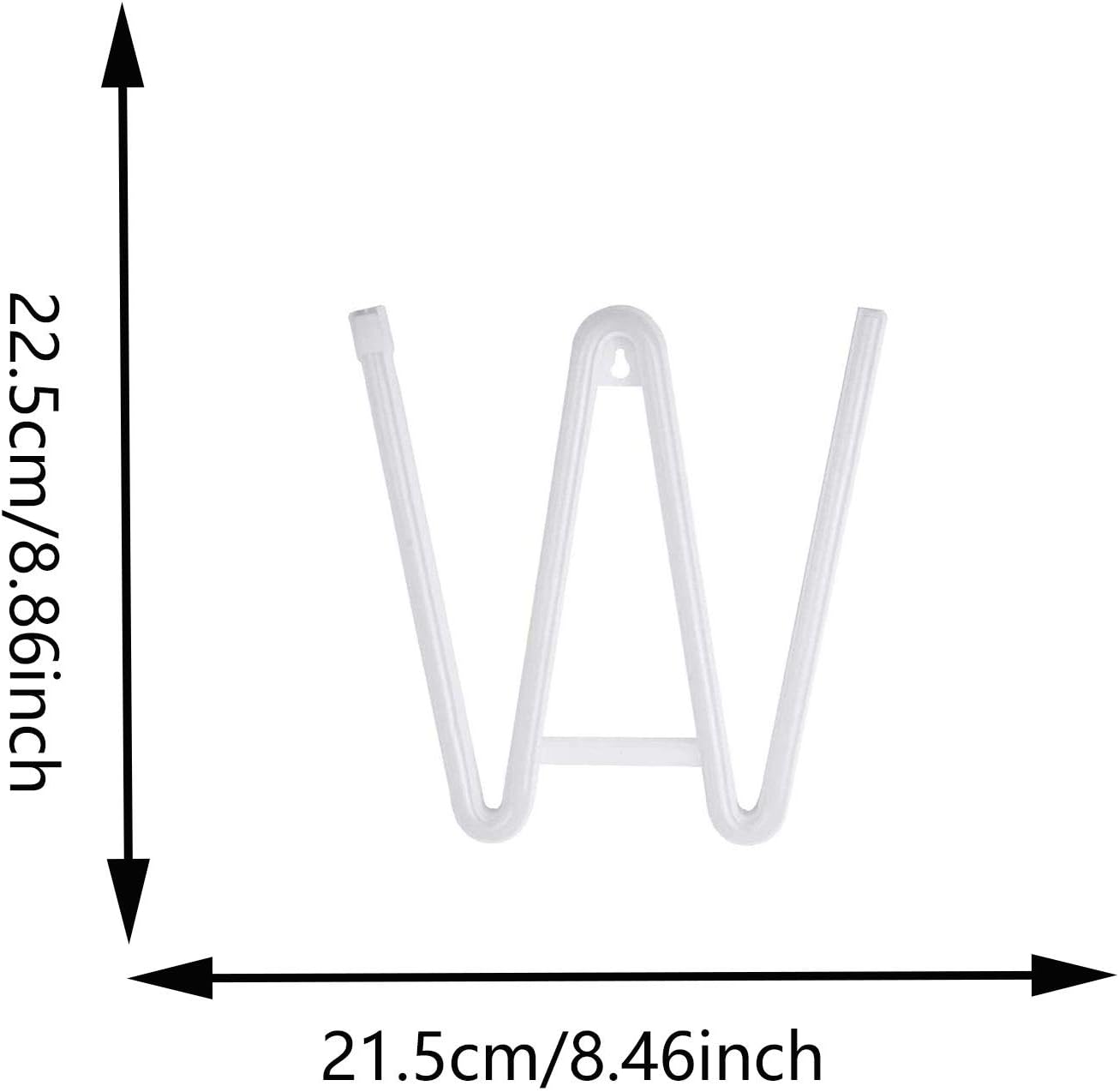 LED Blue Neon Letter Signs Night Light Battery or USB Operated LED Marquee Letters Neon Art Decorative Lights Wall Decor for Children Baby Room Christmas Wedding Party Decoration (W)