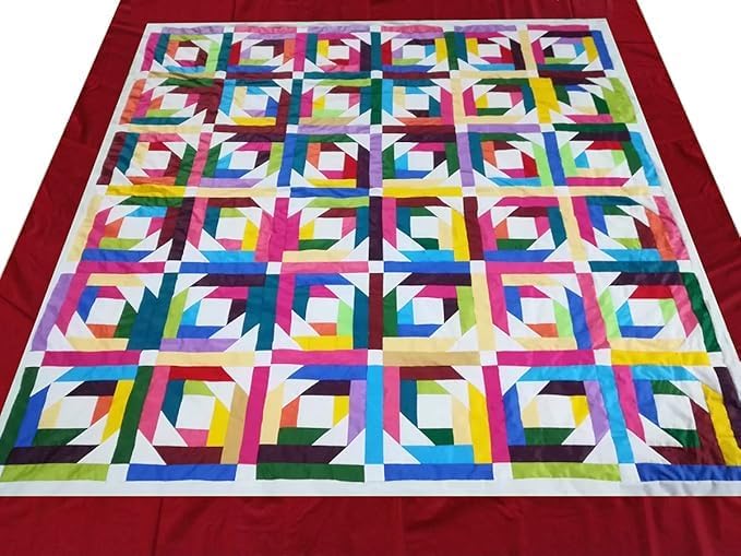 50 PCS 5" x 5" Precut Multi-Colors Cotton Fabric Squares Fabric Bundles for Sewing & Quilting Beginners