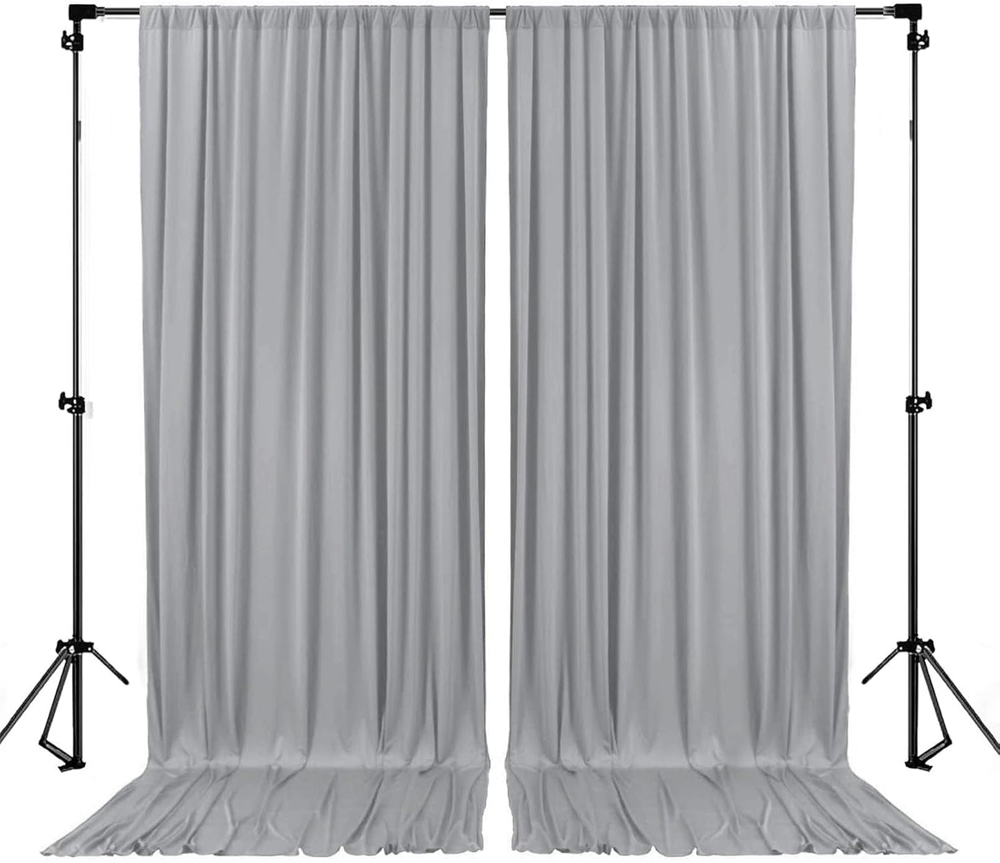 10 x 7 Feet New Dark Grey Backdrop Curtain for Partie, Background Curtains for Photoshoot, Birthday, Wedding, Halloween, Thanksgiving, Christmas, New Year Party Decorations 5Ft x 7Ft, 2 Panels