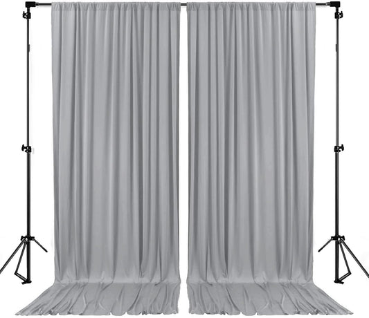 10 x 7 Feet New Dark Grey Backdrop Curtain for Partie, Background Curtains for Photoshoot, Birthday, Wedding, Halloween, Thanksgiving, Christmas, New Year Party Decorations 5Ft x 7Ft, 2 Panels
