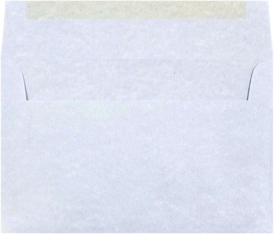 JAM PAPER A10 Parchment Invitation Envelopes - 6 x 9 1/2 - Blue Recycled - 50/Pack