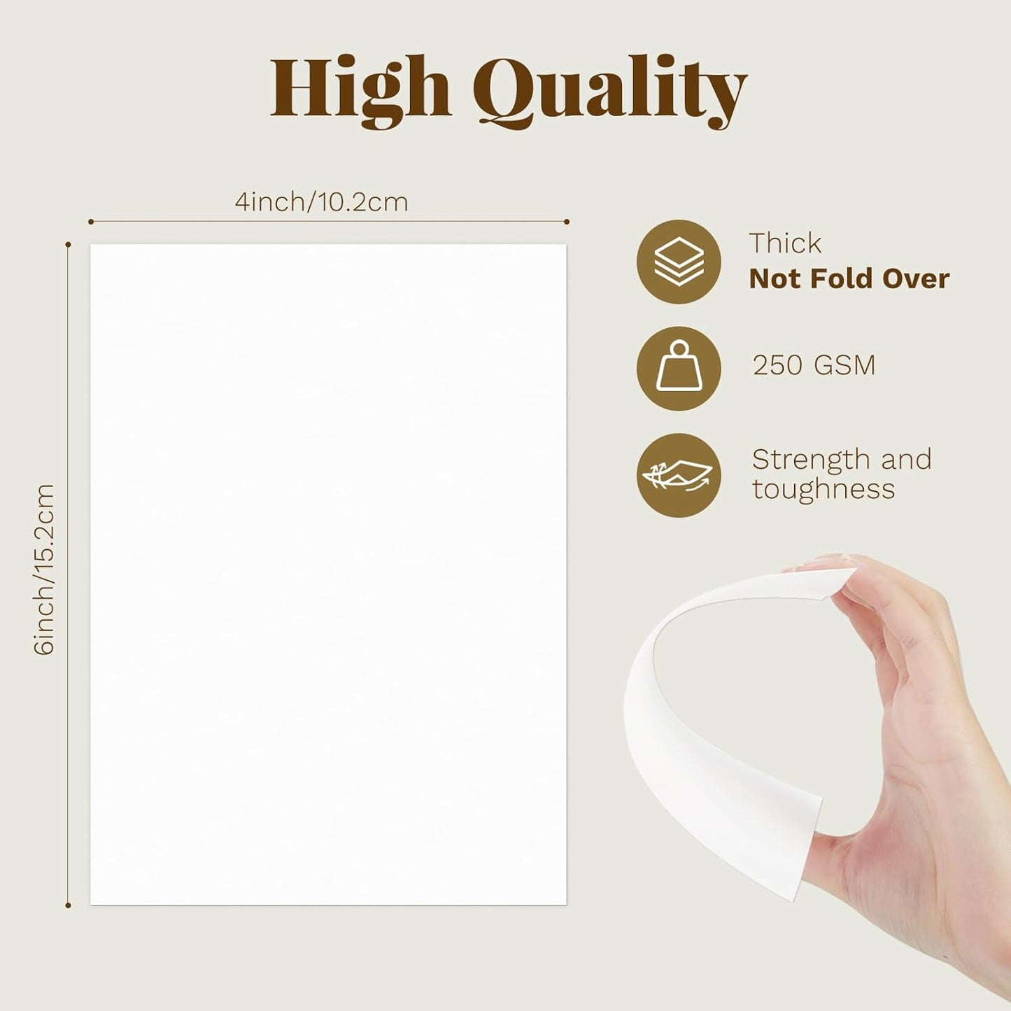 Goefun White Blank Cards (Unfolded) and Envelopes 4 x 6 Flat Postcards and A6 Envelopes Self Seal 100 Pack for Wedding, Invitations, DIY Greeting Cards & All Occasion