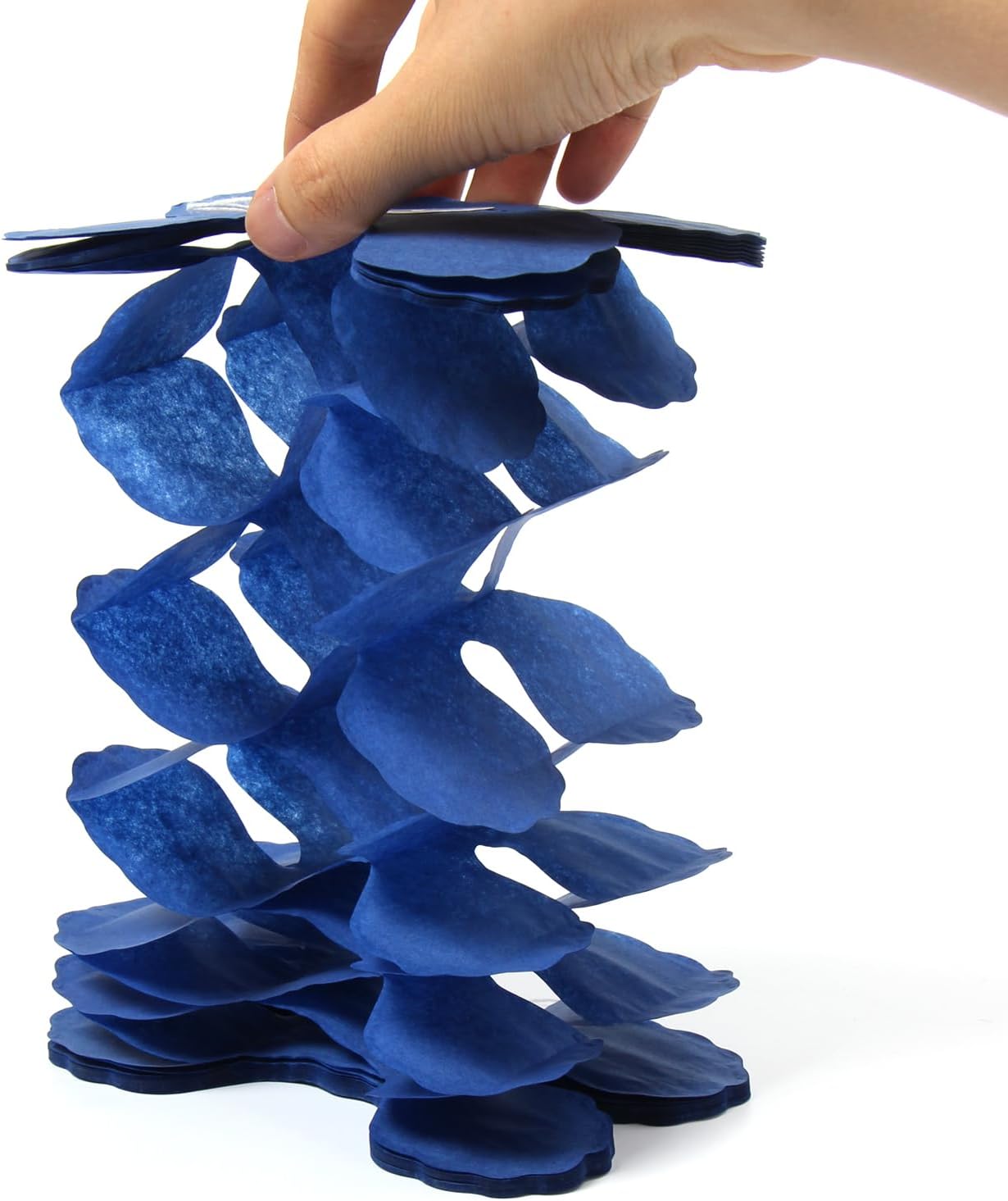 Light-Navy Blue Orange Party-Decorations - 12pcs Streamers-Garland Birthday Baby Shower 4-Leaf Clover Paper Banners,Bridal Wedding Backdrop Decor Ouruola