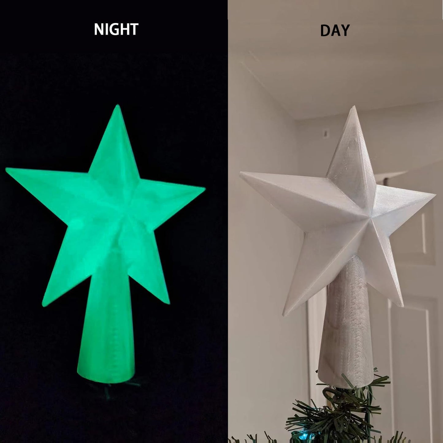 Glow in The Dark PLA Filament, 3D Printer Filament, PLA Filament 1.75mm Dimensional Accuracy +/- 0.02mm, 1KG Spool (2.2 lbs), Fit Most FDM Printer (Glow Green)