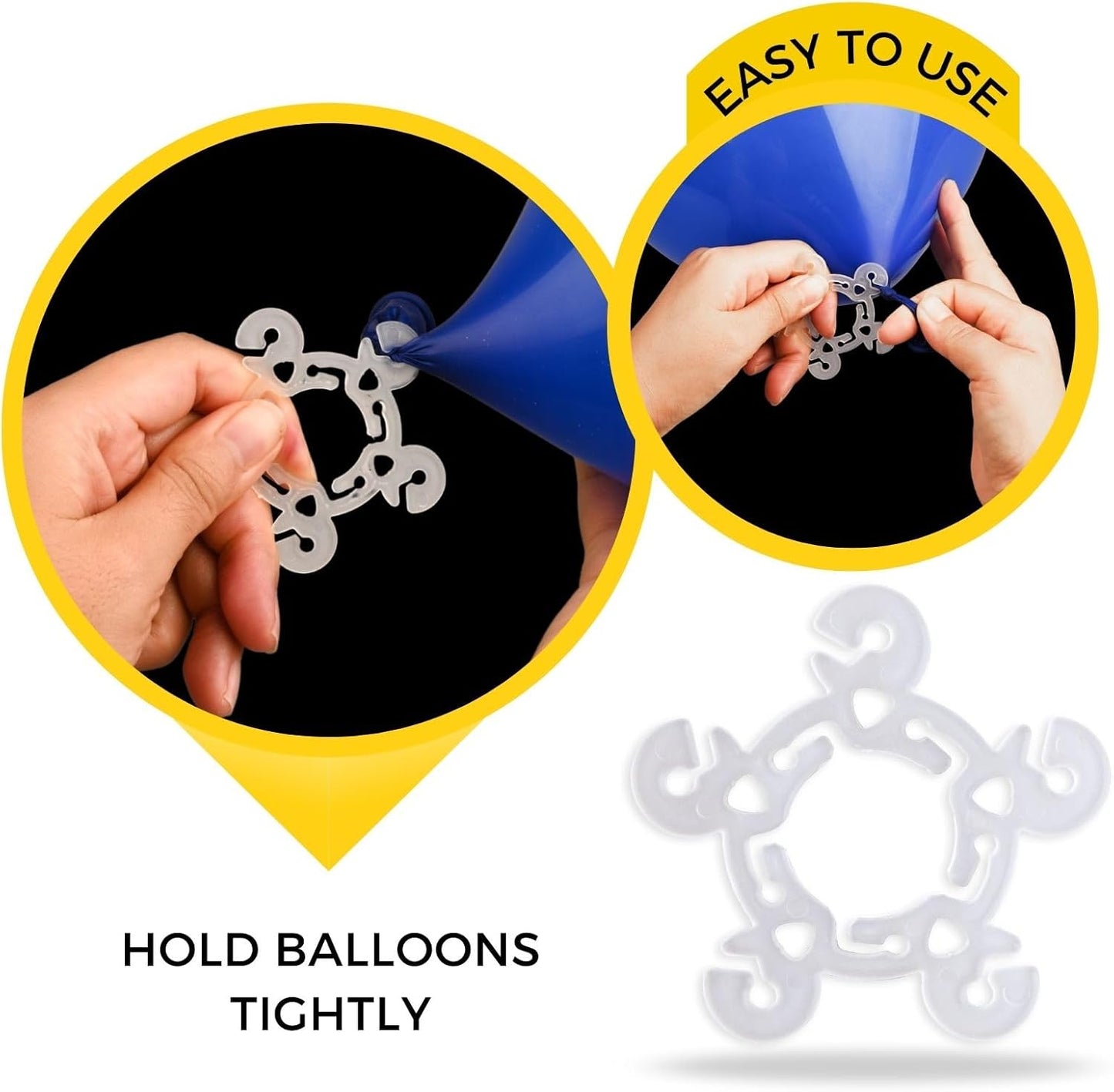 60 PCS Balloon Clips, Balloon Arch Clips, Balloon Connectors Clip Holders for Decor Balloon Arch Column Stand Garland Birthday Wedding Baby Shower Party Decorations