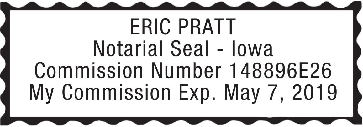 MaxMark Notary Stamp for State of Iowa- Self Inking Stamp