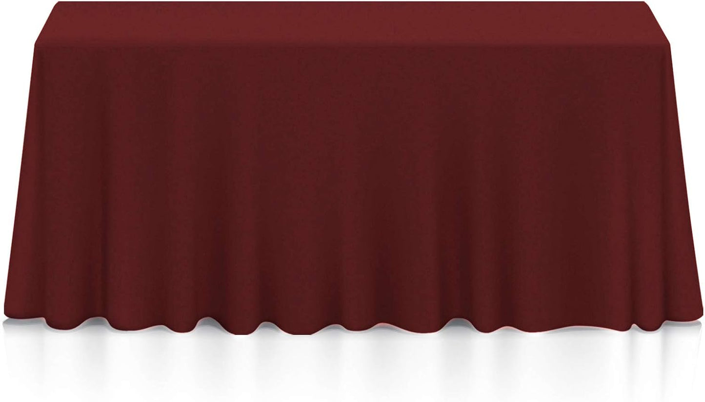 Lann's Linens - 10 Premium 90" x 156" Tablecloths for Wedding/Banquet/Restaurant - Rectangular Polyester Fabric Table Cloths - Burgundy