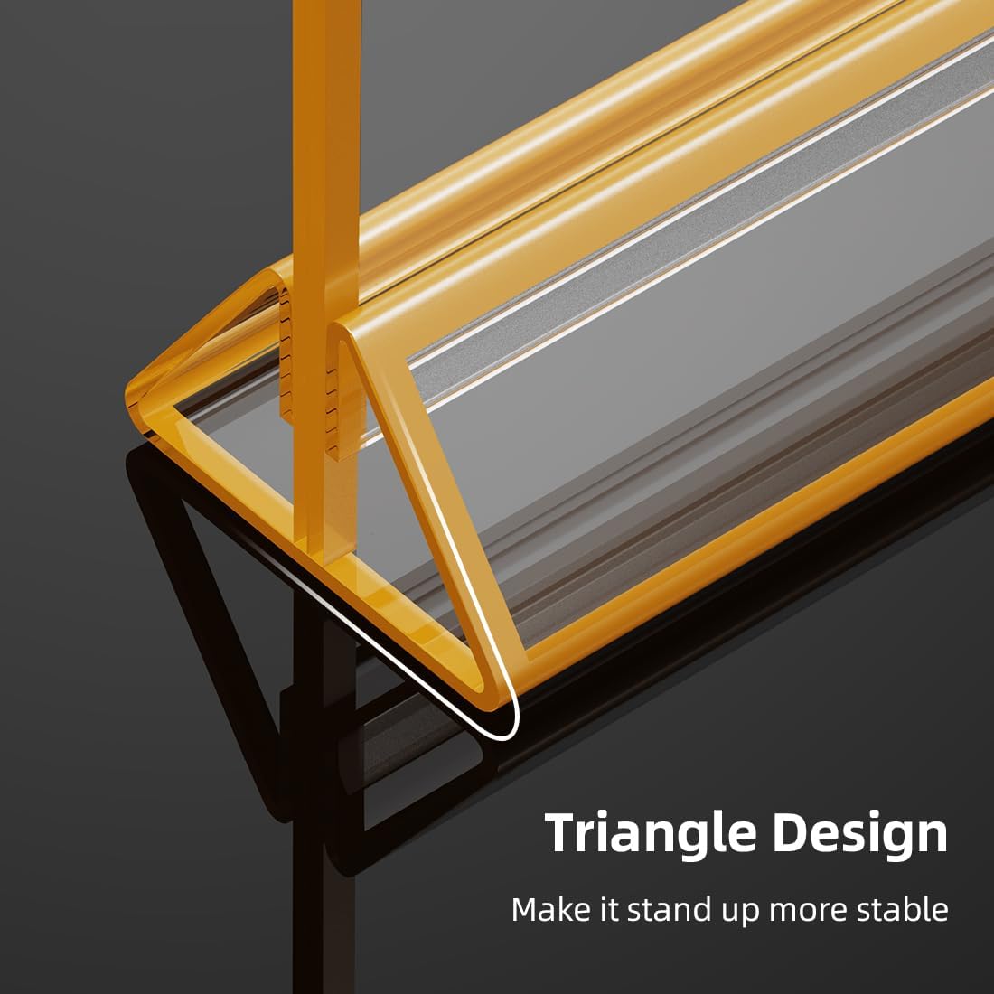 Acrylic Sign Holder 8.5X11 Gold Picture Frame Double Sided Acrylic Frame Plastic Sign Holder Display Stand for Wedding Table Numbers Menu Holder (6 Pack)