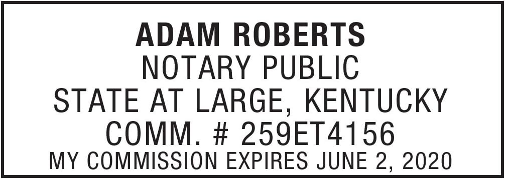 MaxMark Notary Stamp for State of Kentucky- Self Inking Stamp