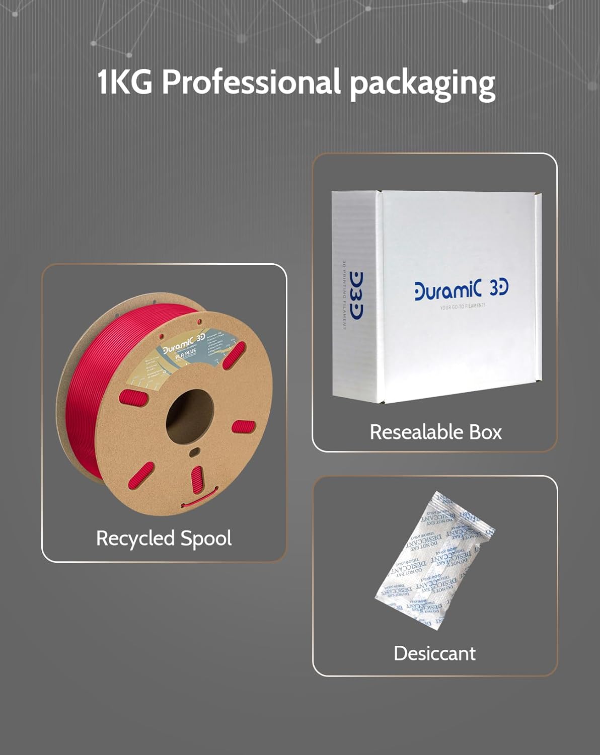 DURAMIC 3D PLA+ Filament 1.75mm 1Kg Wine Red, PLA Plus 3D Printer Filament 1Kg Spool(2.2lbs) Tougher and Stronger, Dimensional Accuracy Probability +/- 0.02mm