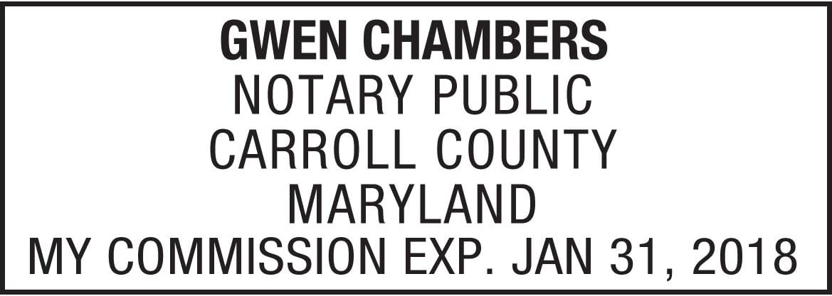 MaxMark Notary Stamp for State of Maryland- Self Inking Stamp