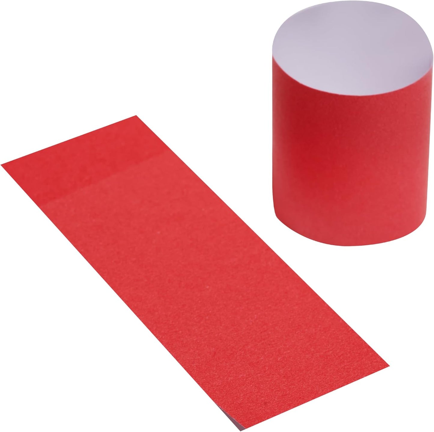 Germiwipe Paper Napkin Band Box of 500,Napkin Rings Self Adhesive,Silverware Wraps Bands (Red, Red-500pcs)