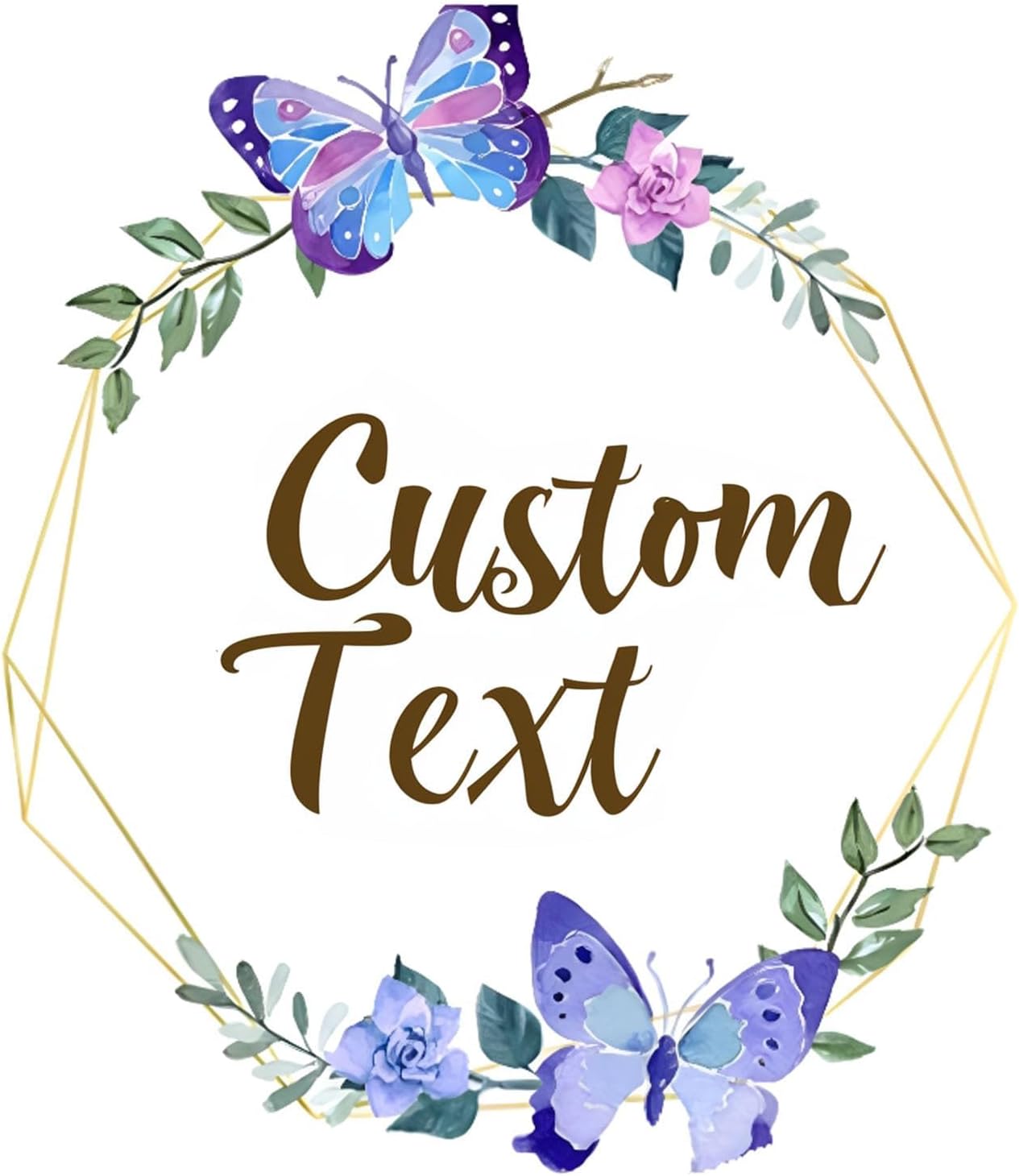 Premium Custom Stickers Labels - Personalized Stickers for Businesses Logo and Name. Birthday Pets and Label Product Boxes Wedding Favors Waterproof Labels (wreath 8, 2.5 inch)