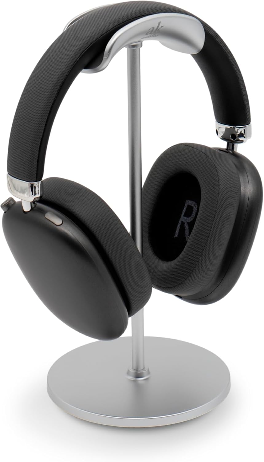 Headphone Stand for Desk – Premium & Minimalist Headset Holder with Round or Oval Base for Gaming, Office & Home (Silver, Standard)