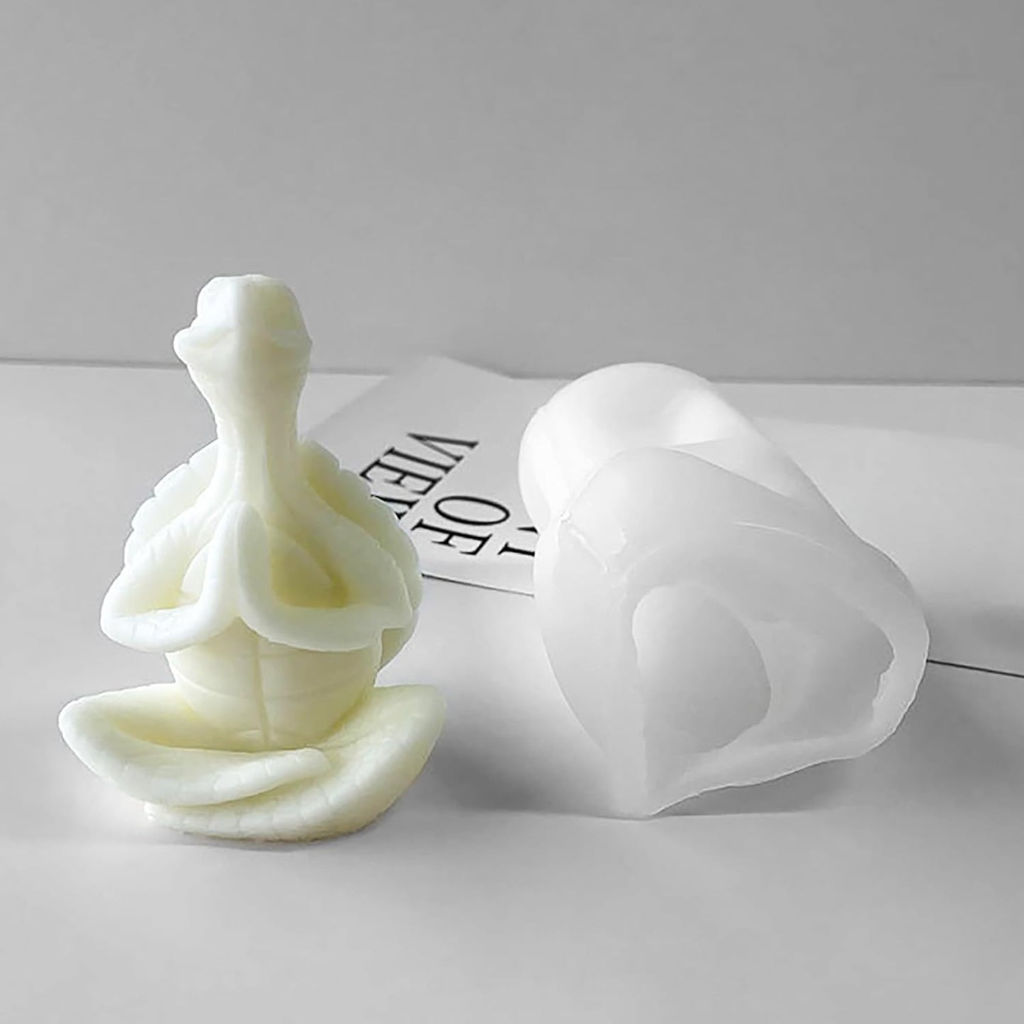 Pray Turtle Resin Casting Mold - Silicone Candle Making Mold for Home Decor - 3D Animal Mold