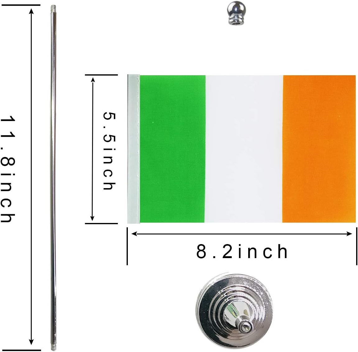 Ireland Irish Flag Table Desk Office Flags,International World Country Flags Banners,Festival Events Celebration,Office Desk Home Decoration