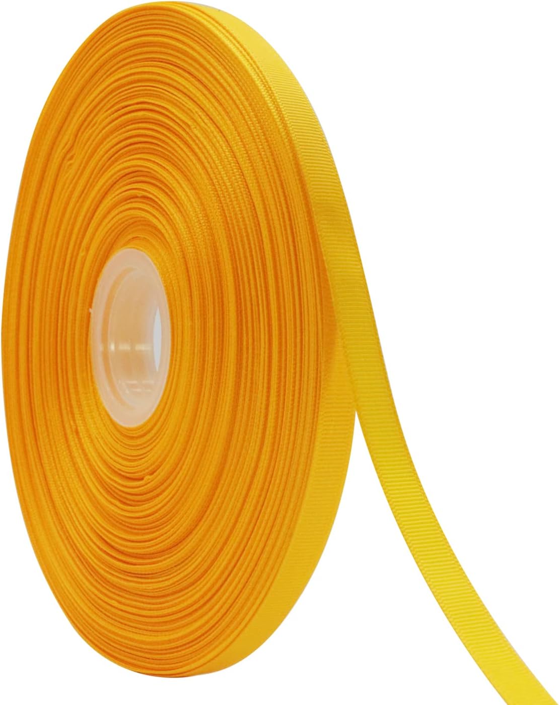 Jesep One Roll 100 Yards Soild Grosgrain Ribbon Boutique Gift Wrapping Package Ribbon, DIY Crafts Bow Hair Headband Accessories Assorted Ribbon #642 (3/8" 10mm, Gold)