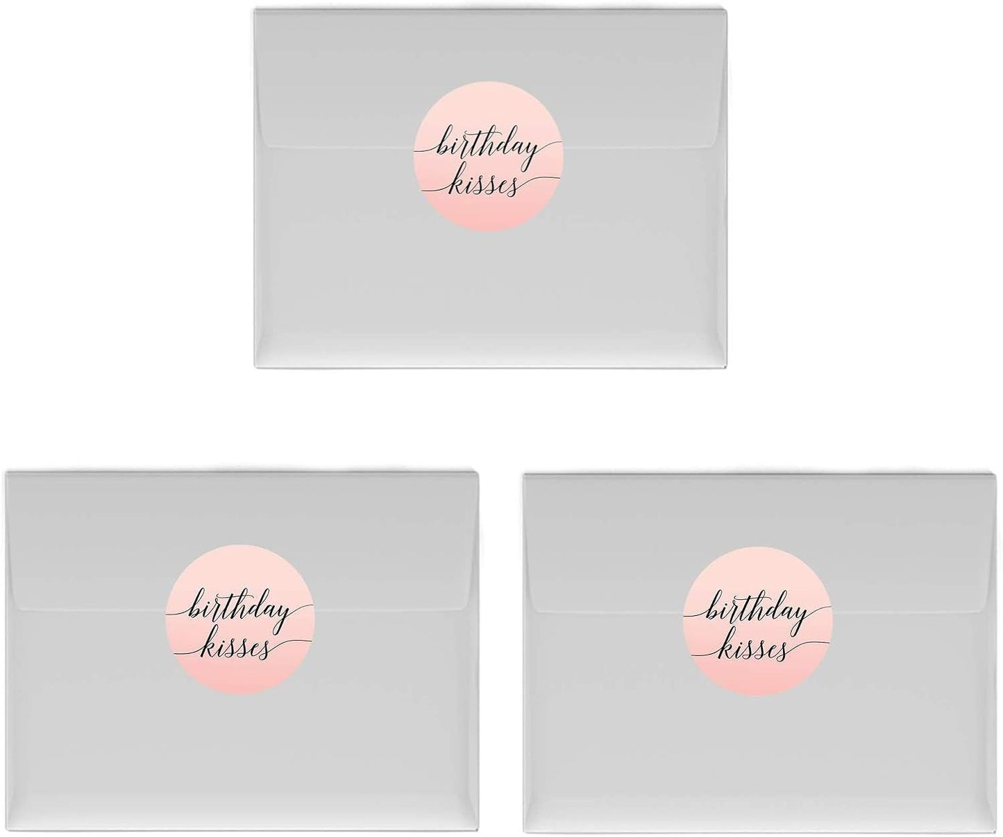Andaz Press Blush Pink Rose Elegant Party Collection, Small Round Circle Label Stickers, Fits Kisses Chocolates, Birthday Kisses Chocolates, 240-Pack, Favors Decor Envelope Seals