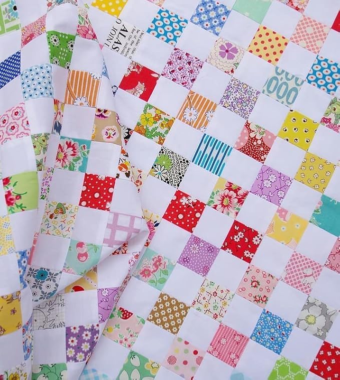 5" x 5" 50 PCS 100% Cotton Fabric Bundles for Quilting Sewing DIY & Quilt Beginners, Quilting Supplies Fabric Squares