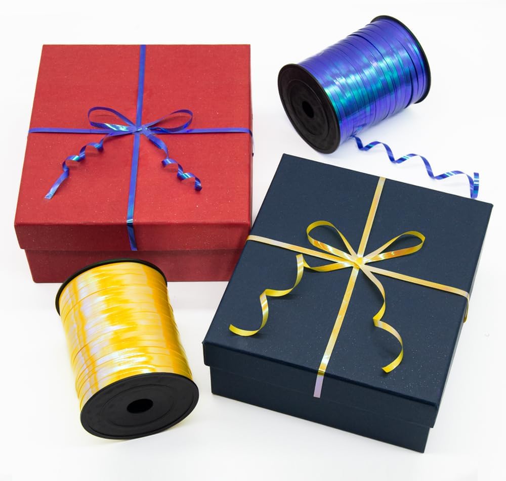 KMER LIFE Yellow Gradient Curling Ribbon, 1/5" Wide x 500 Yards Christmas Curling Ribbons for Gift Wrapping, Party Decoration, Balloon String, Crafting, Balloon Ribbons for Florist Flower (1 Roll)